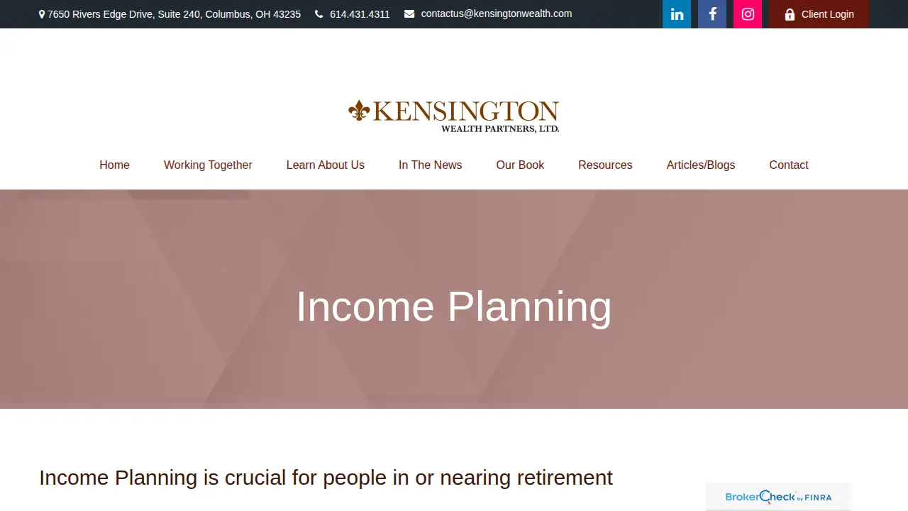 Kensington Wealth Partners page