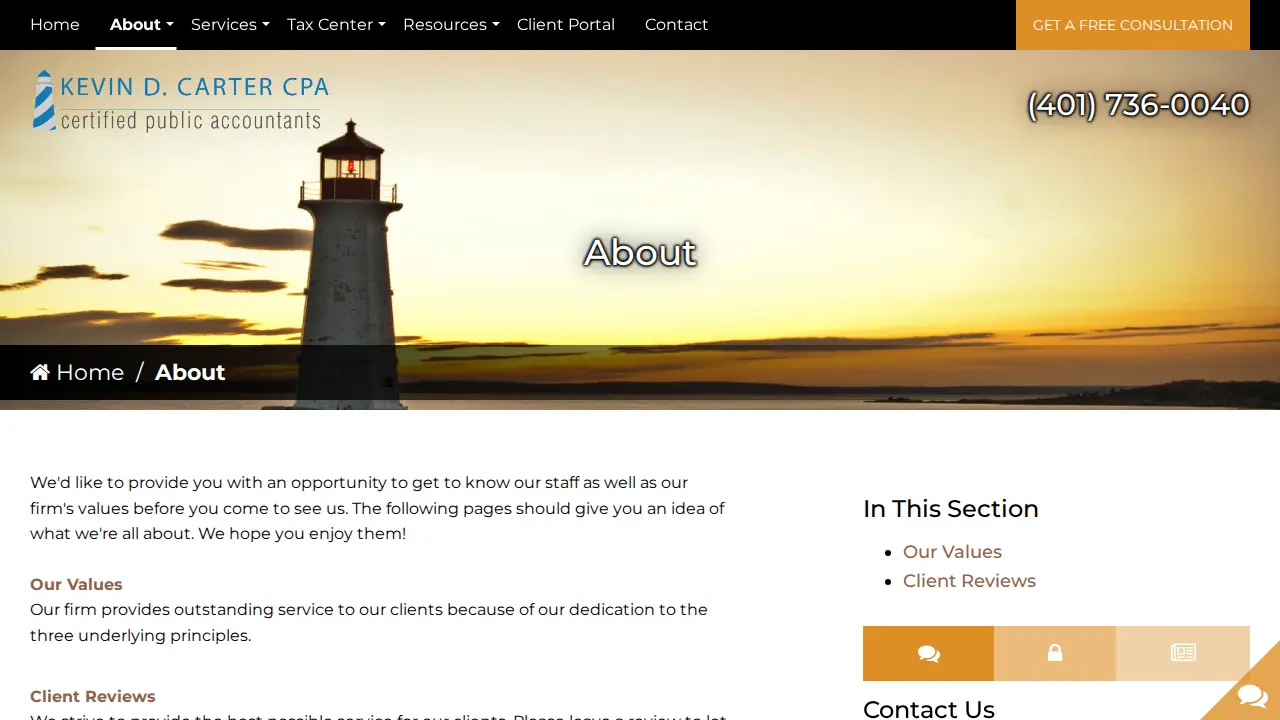 Kevin Carter CPA page