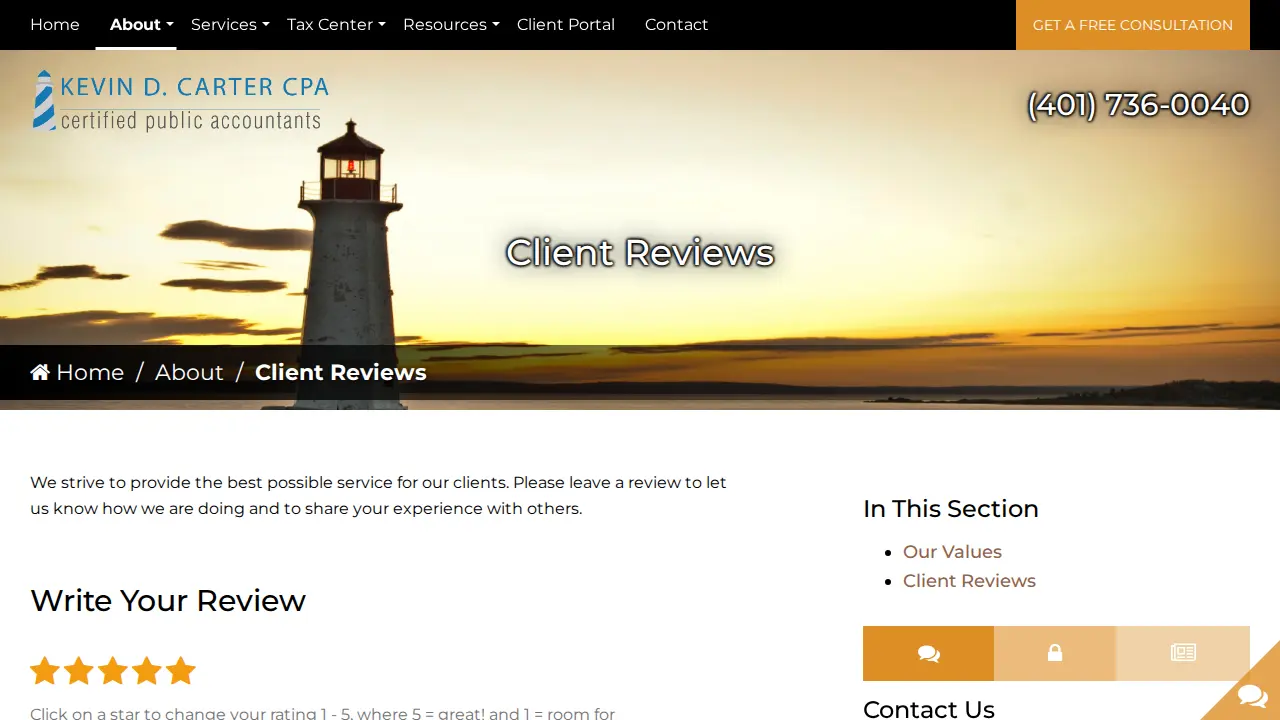 Kevin Carter CPA page
