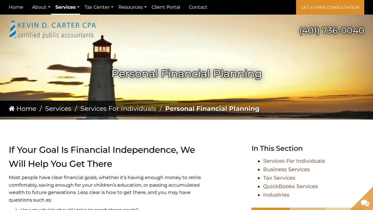 Kevin Carter CPA page