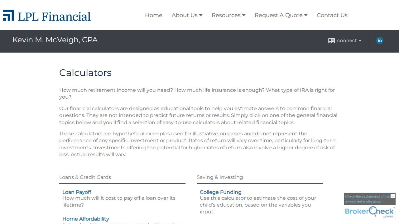 Kevin M. McVeigh, CPA page