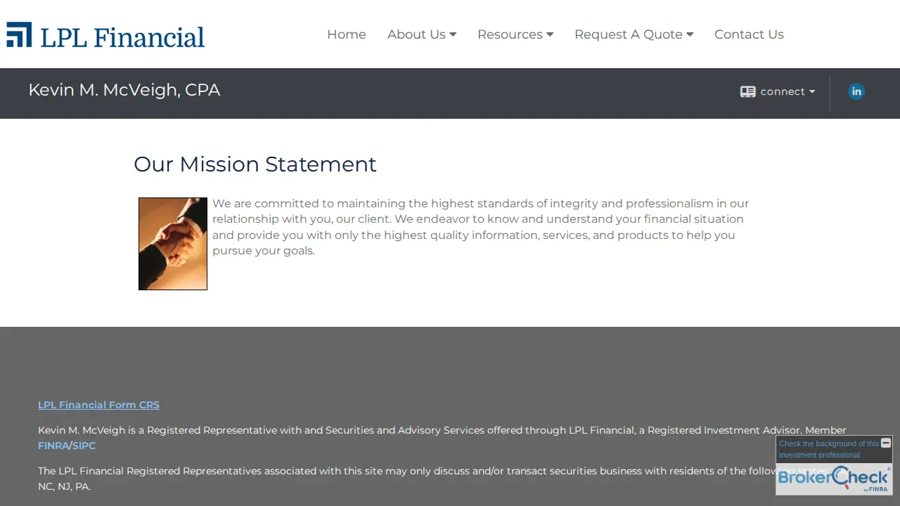 Kevin M. McVeigh, CPA page