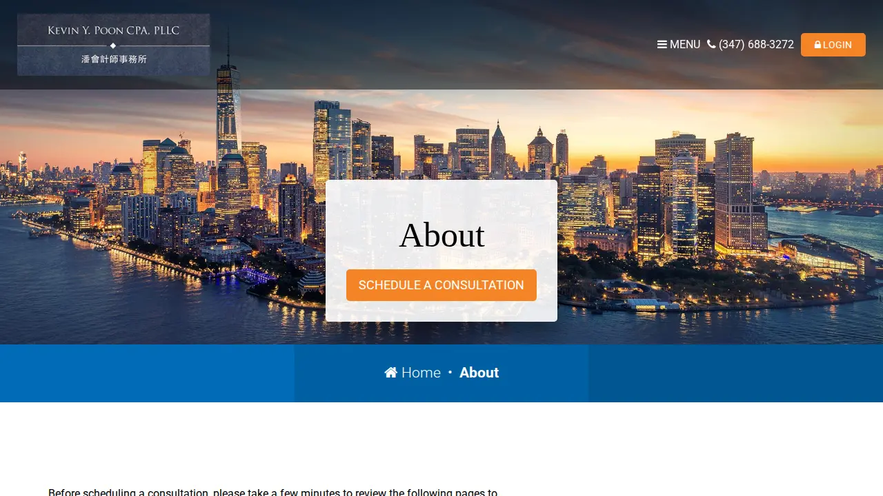 Kevin Y Poon CPA PLLC page