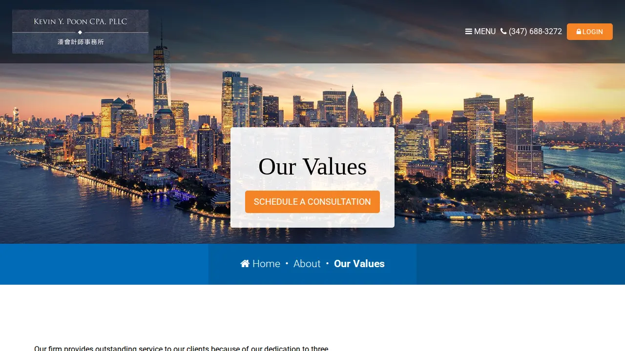 Kevin Y Poon CPA PLLC page