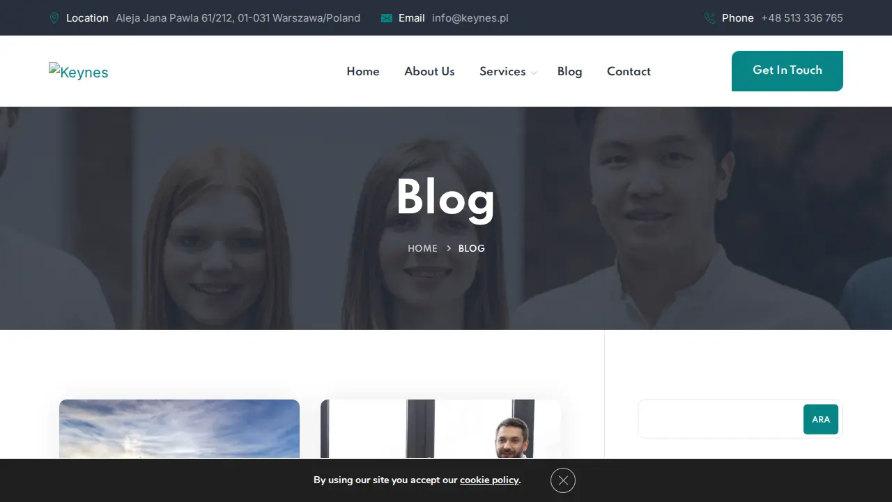 KEYNES Tax and Accountancy Services page