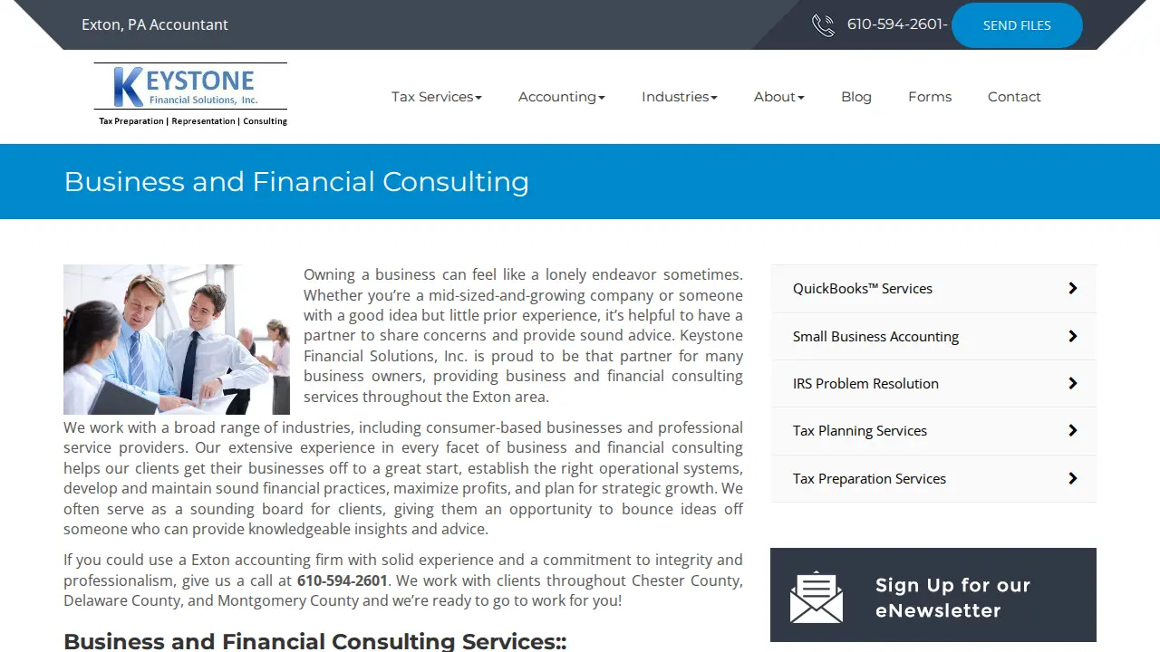 Keystone Financial Solutions Inc. page