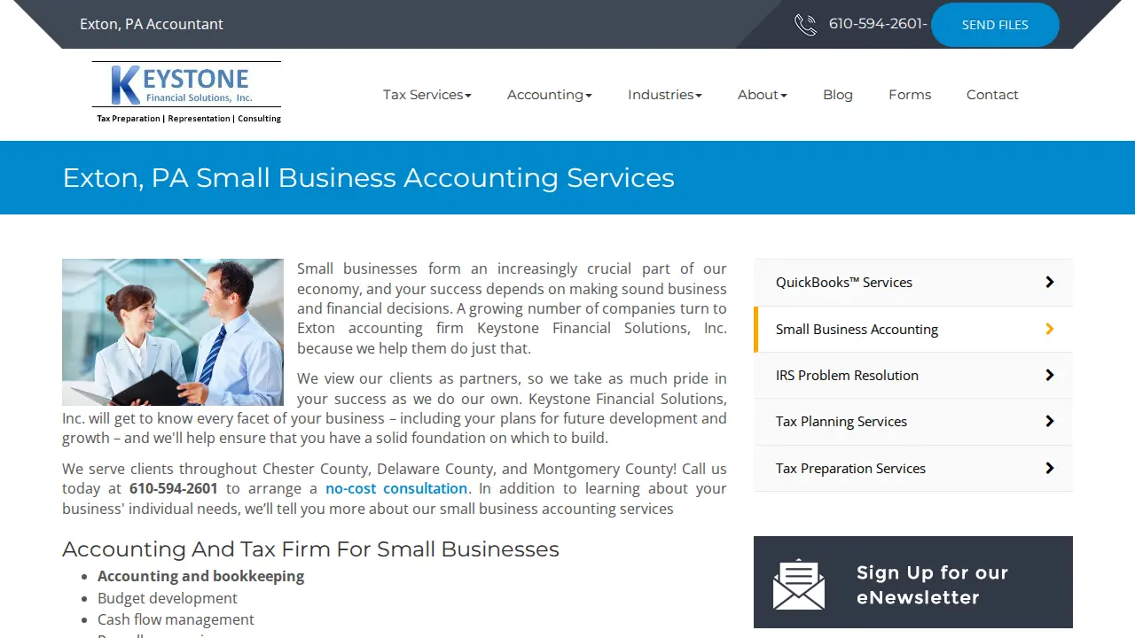 Keystone Financial Solutions Inc. page