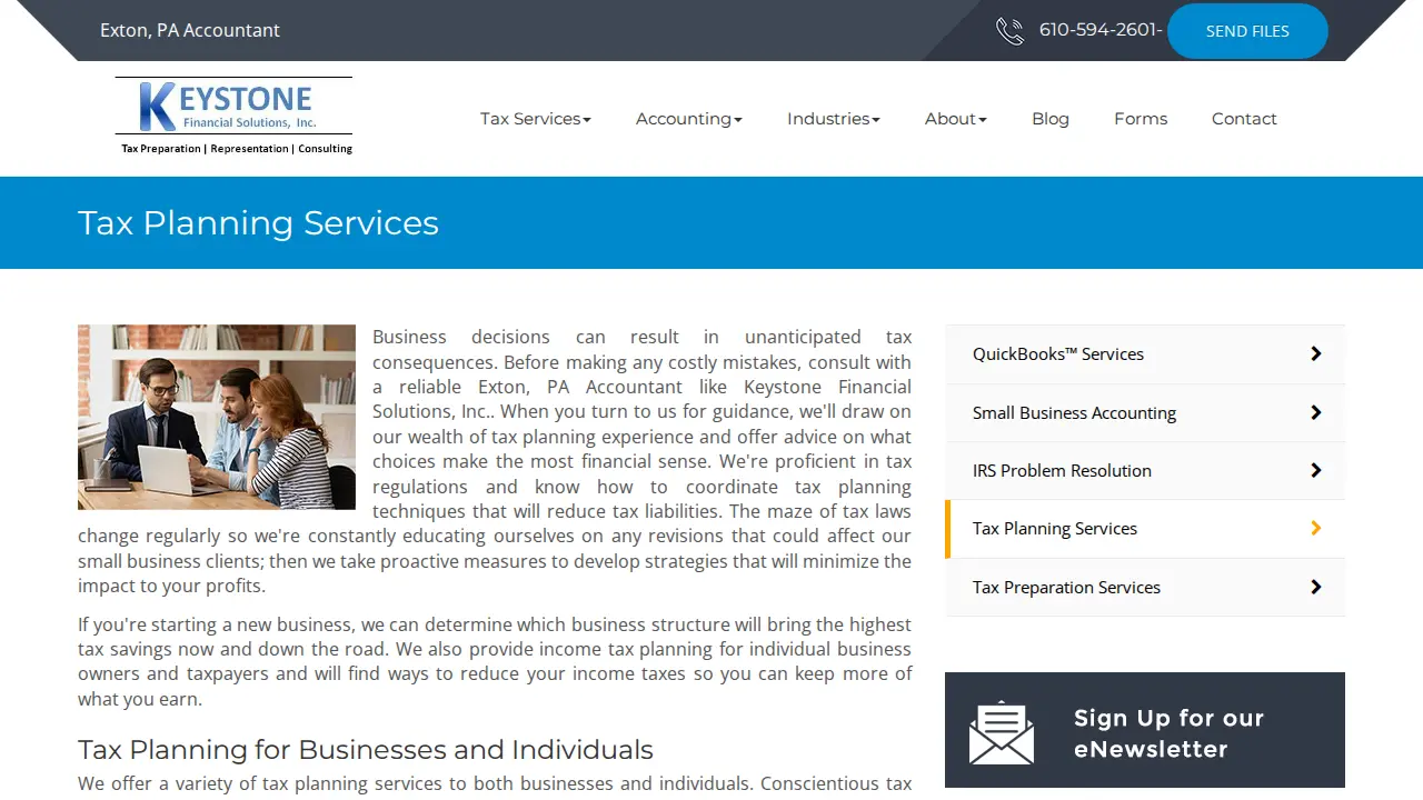 Keystone Financial Solutions Inc. page