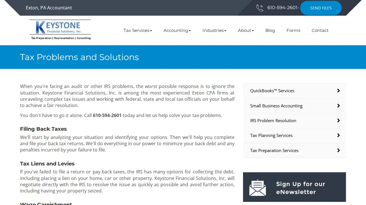 Keystone Financial Solutions Inc. page