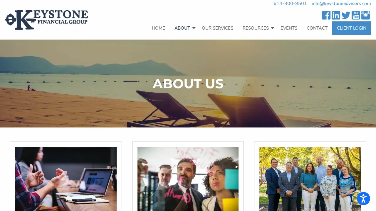 Keystone Financial Group page
