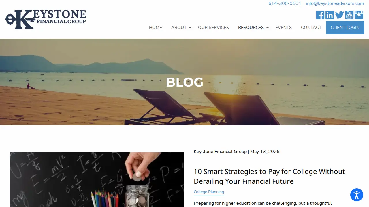 Keystone Financial Group page