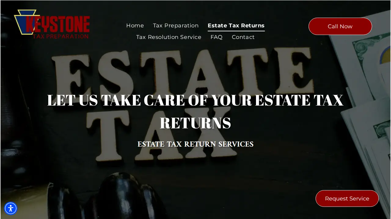 Keystone Tax Preparation page