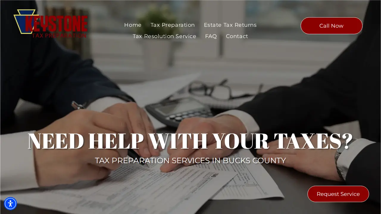Keystone Tax Preparation page