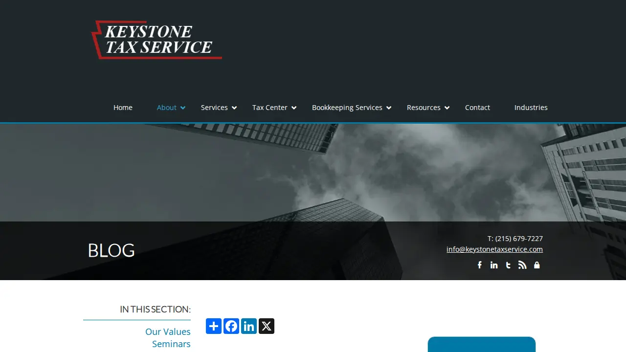 keystone tax service page