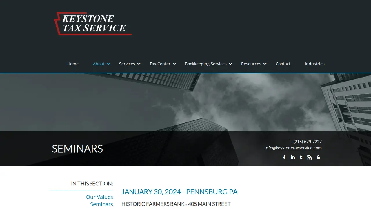 keystone tax service page