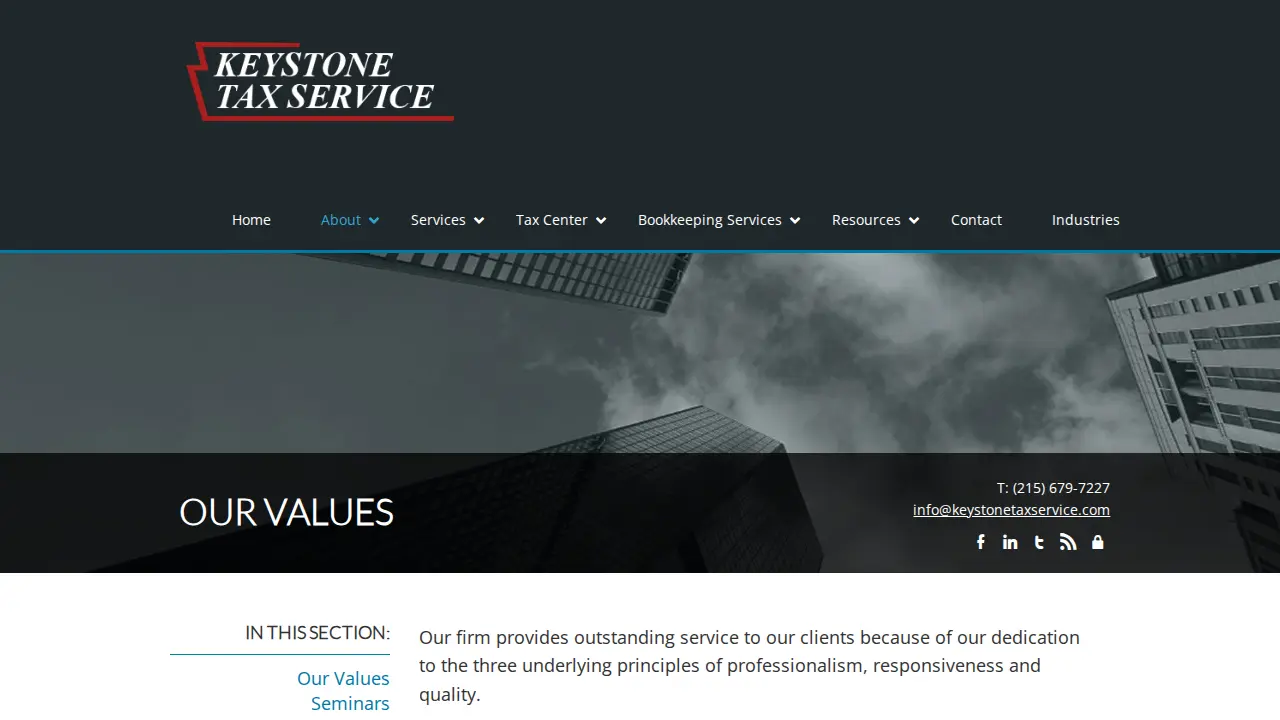 keystone tax service page