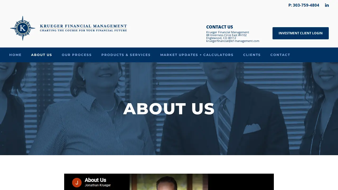 Krueger Financial Management page