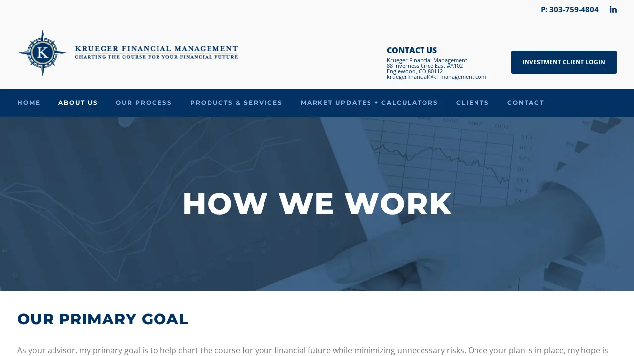 Krueger Financial Management page