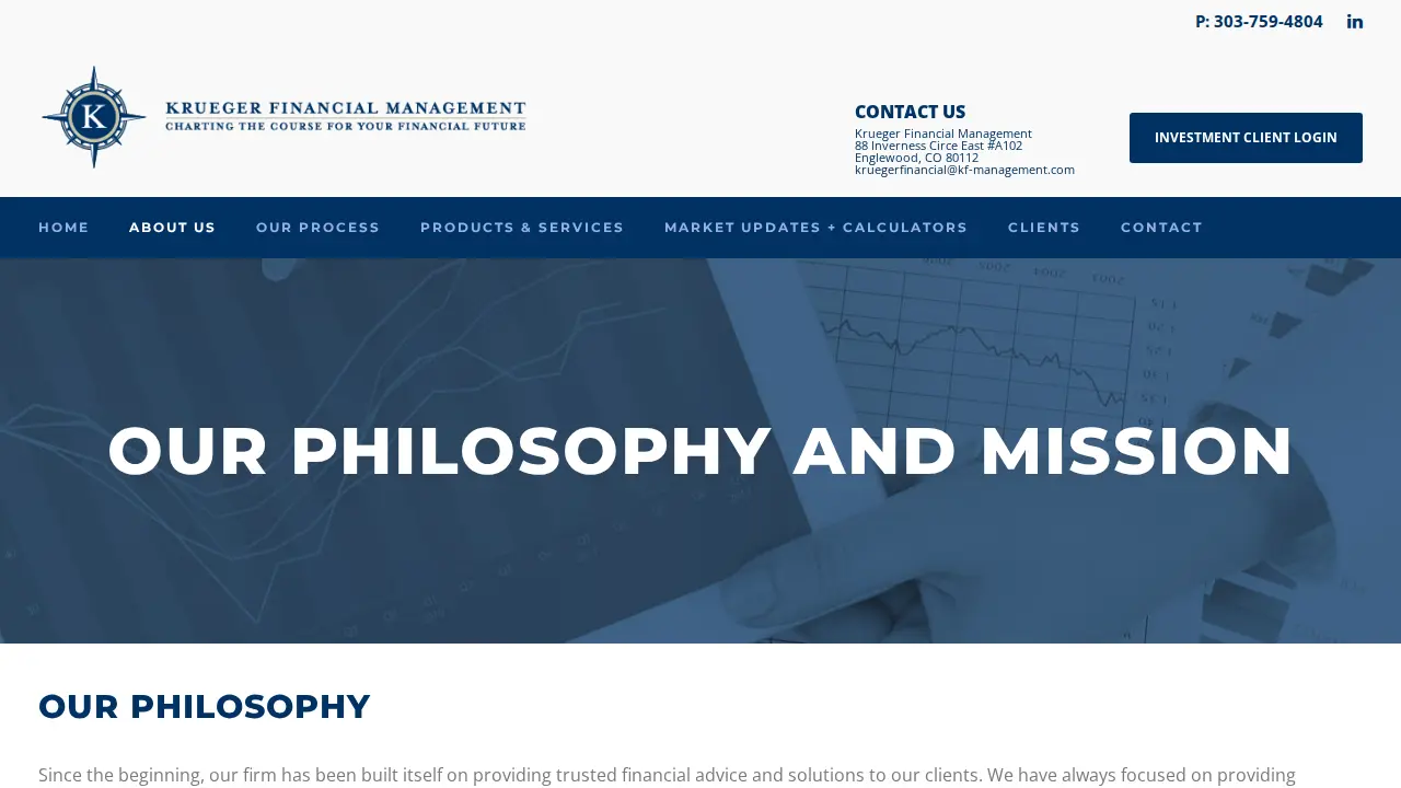 Krueger Financial Management page
