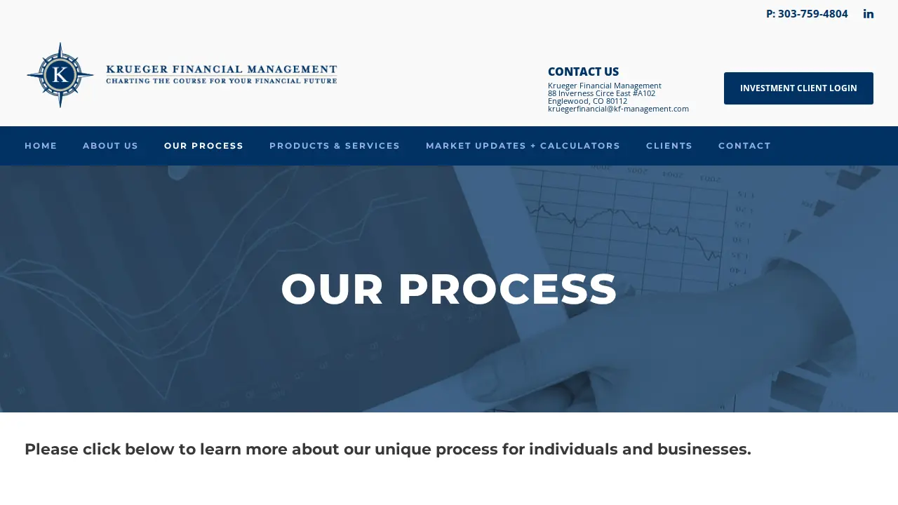 Krueger Financial Management page