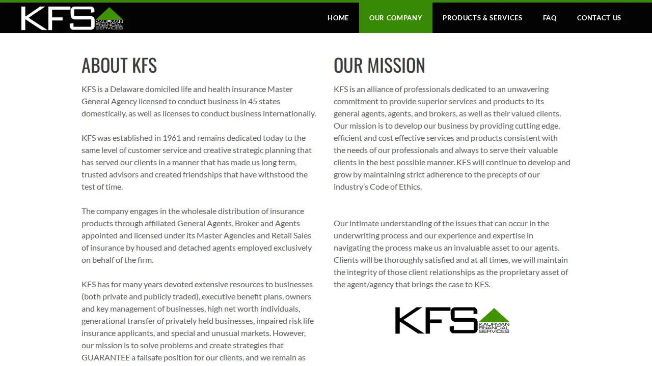 Kaufman Financial Services - Larry A. Kaufman page
