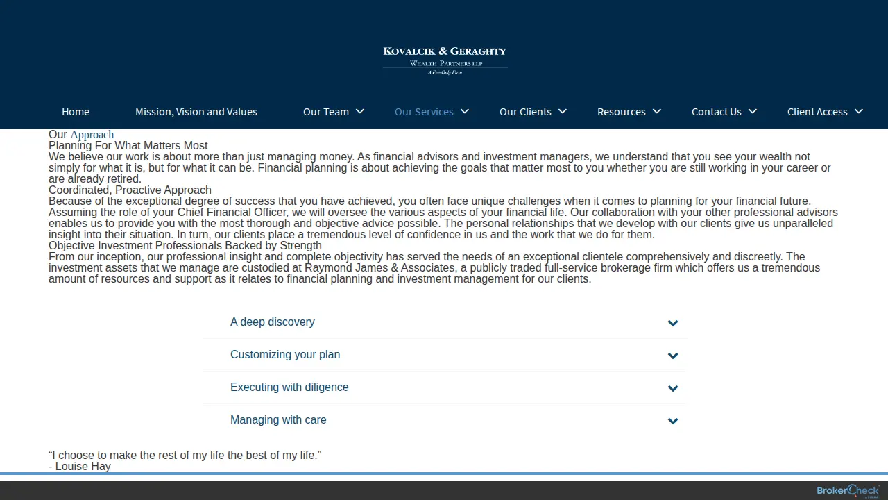 Stephen P. Geraghty, CFP page