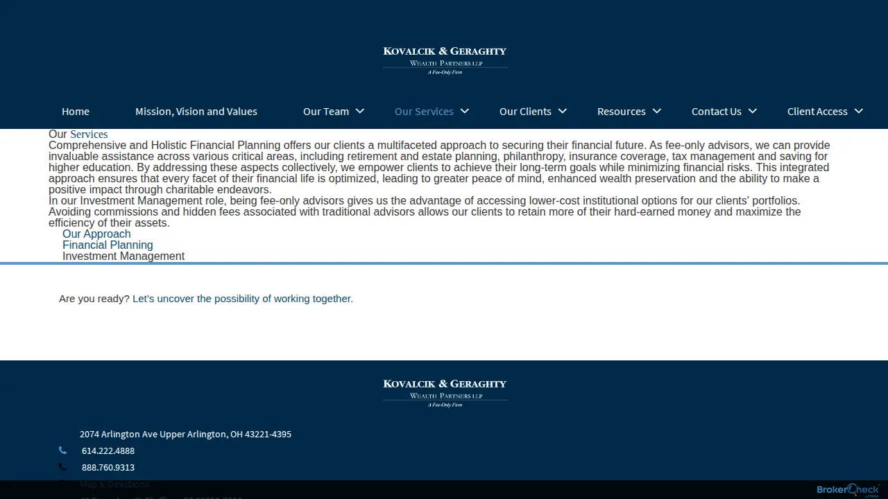 Stephen P. Geraghty, CFP page