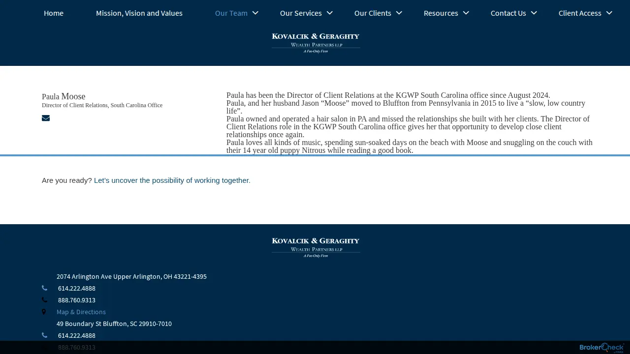 Stephen P. Geraghty, CFP page