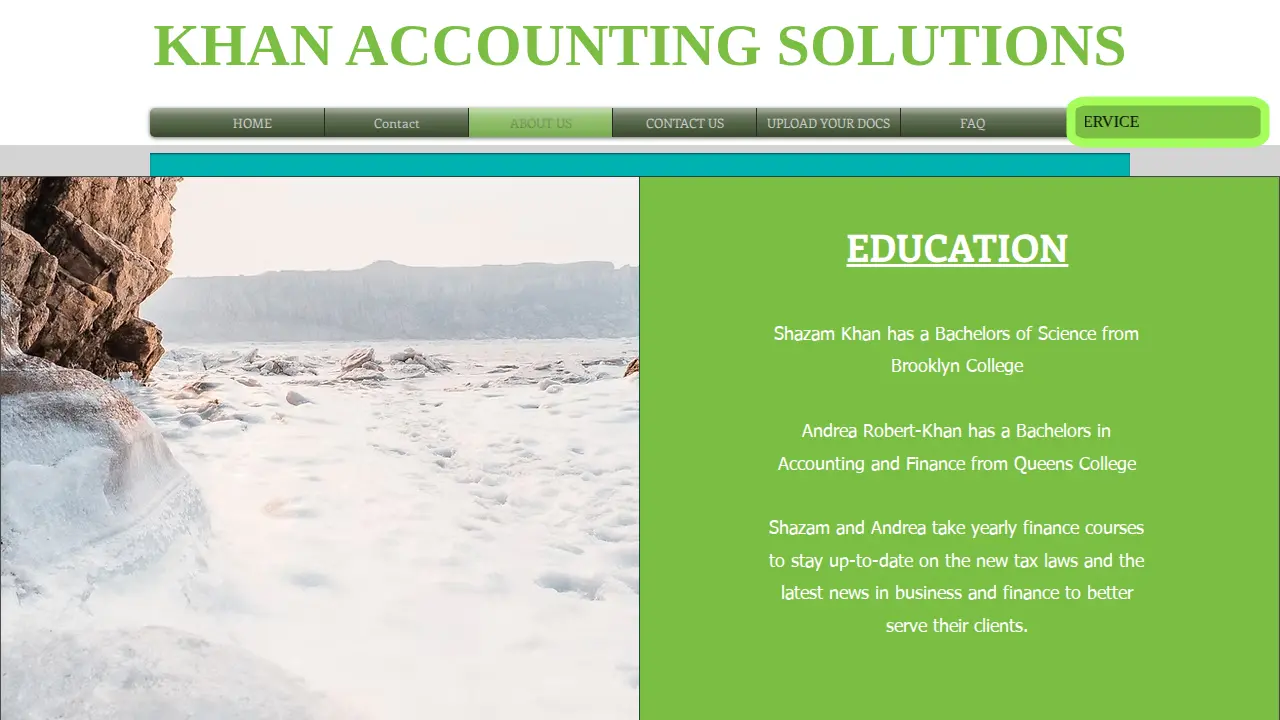 Khan Accounting Solutions page
