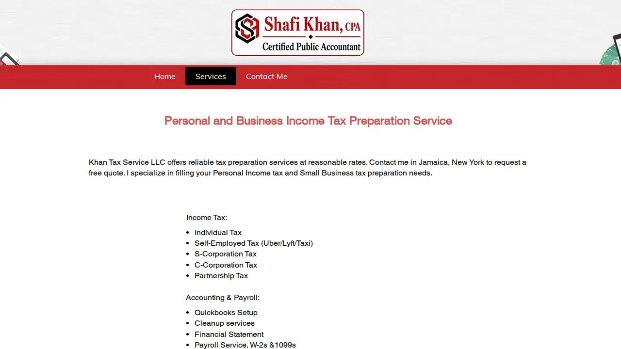 Khan Tax Service LLC page