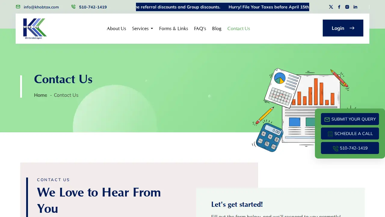 Khob Tax Services Inc page