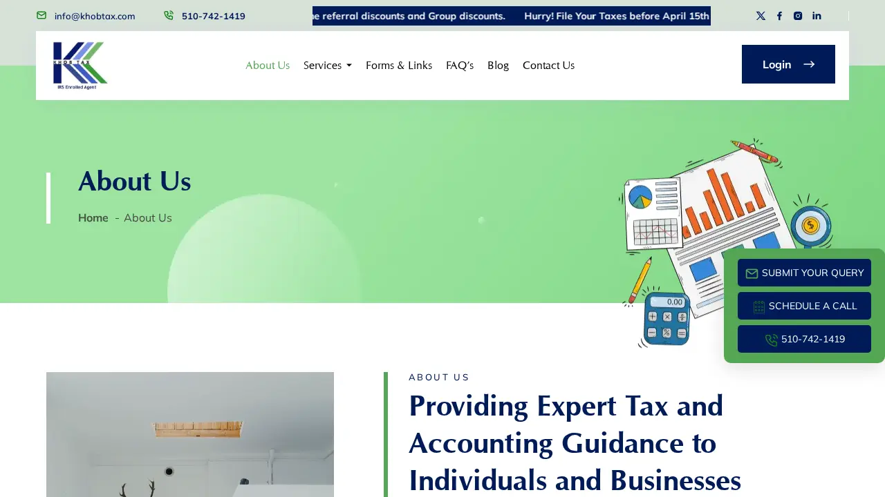 Khob Tax Services Inc page