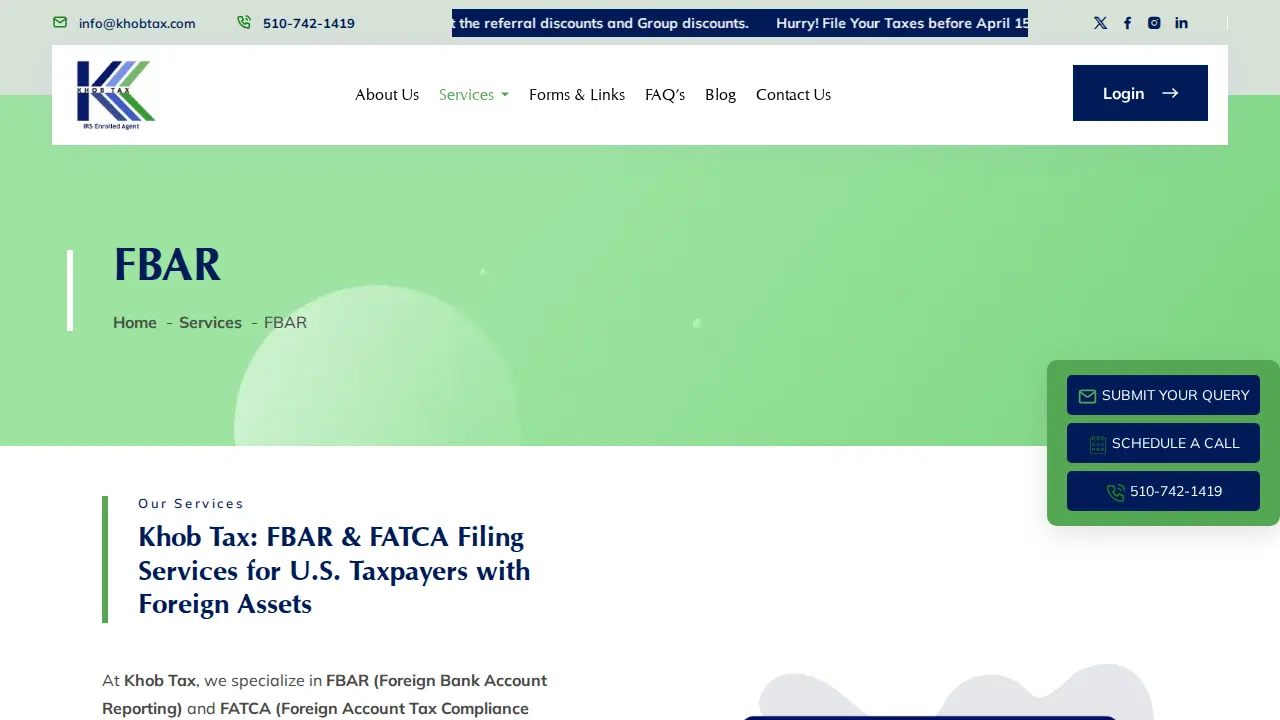 Khob Tax Services Inc page