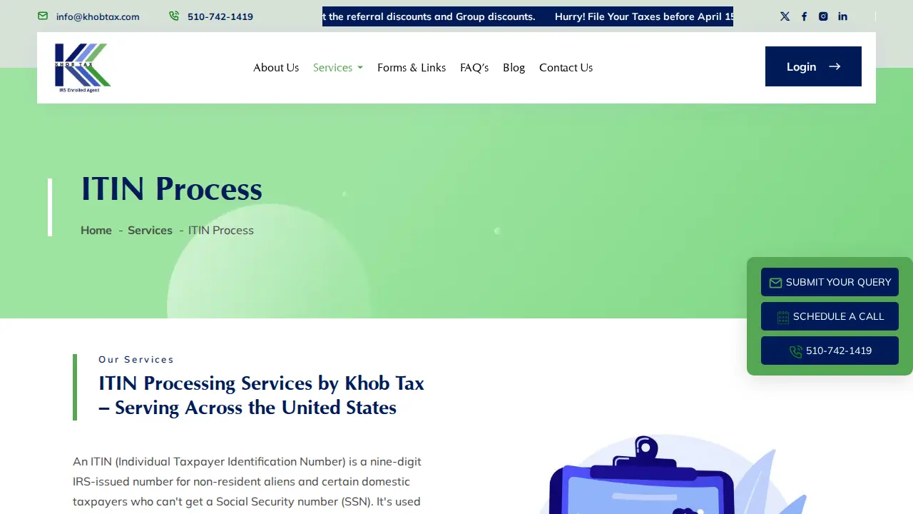 Khob Tax Services Inc page
