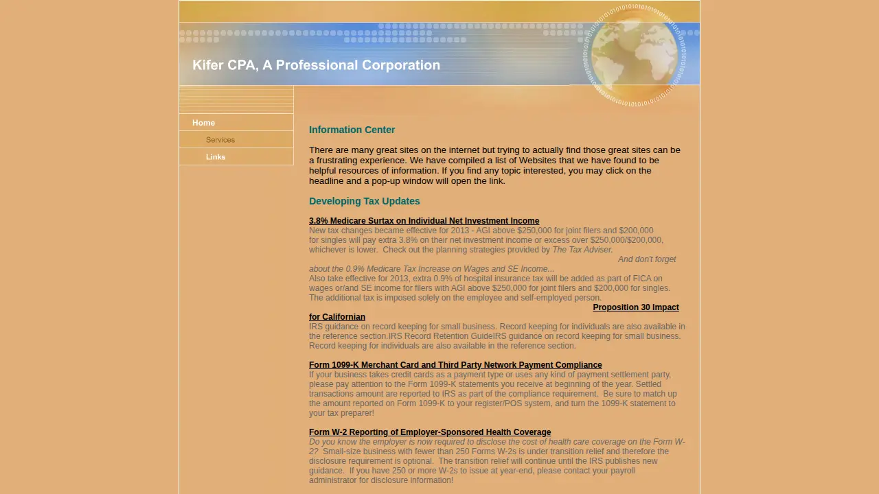 Kifer CPA page
