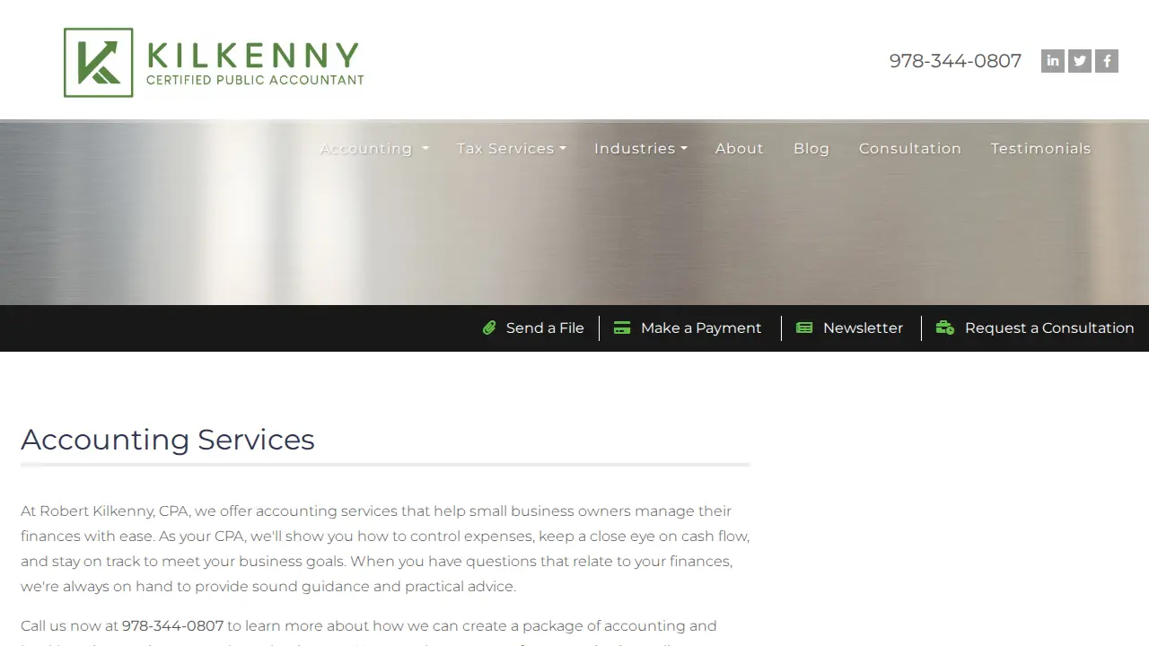 Robert Kilkenny, CPA page