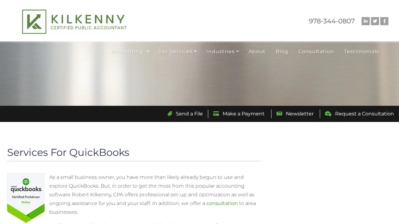 Robert Kilkenny, CPA page