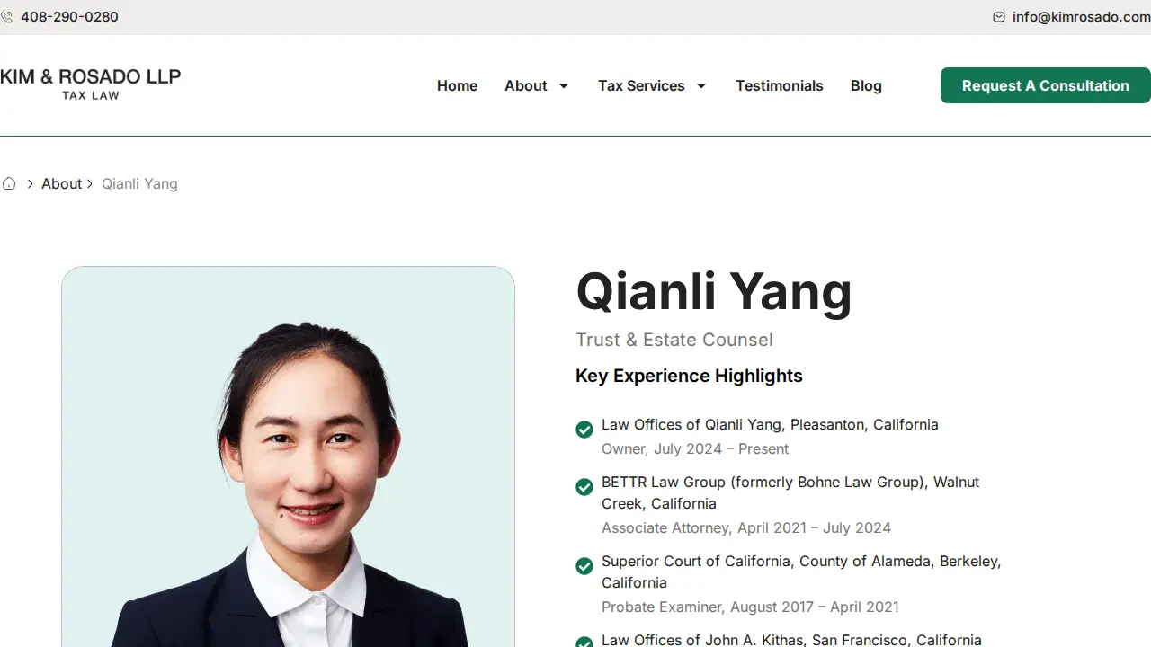 Kim & Rosado LLP page