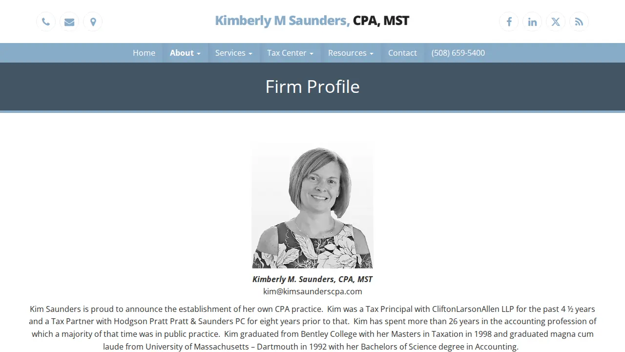 Kimberly M Saunders CPA, MST page