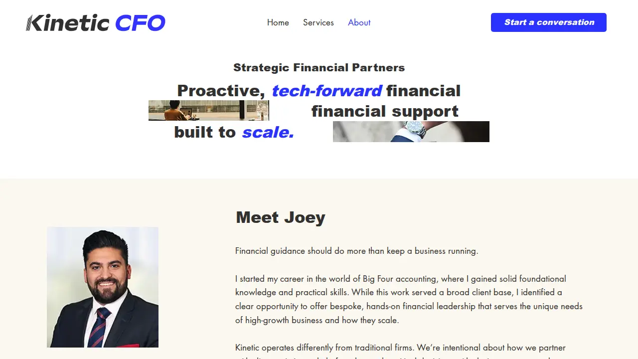 Kinetic CFO page