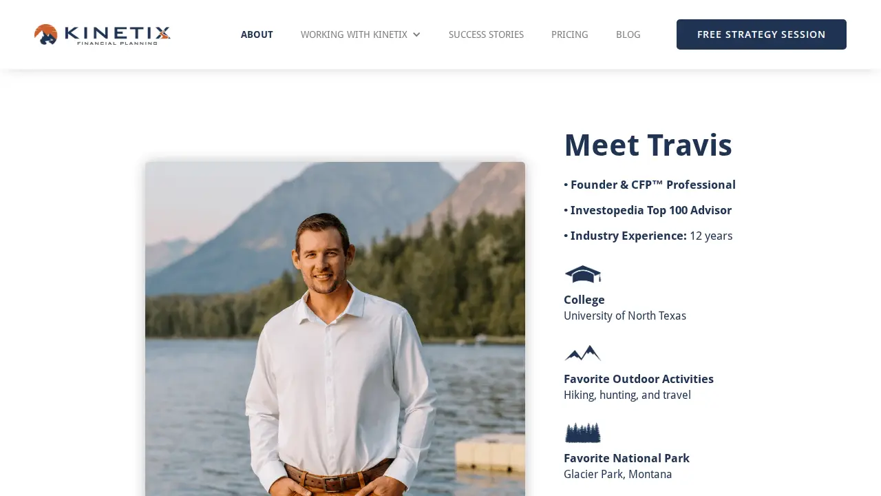 Kinetix Financial Planning page
