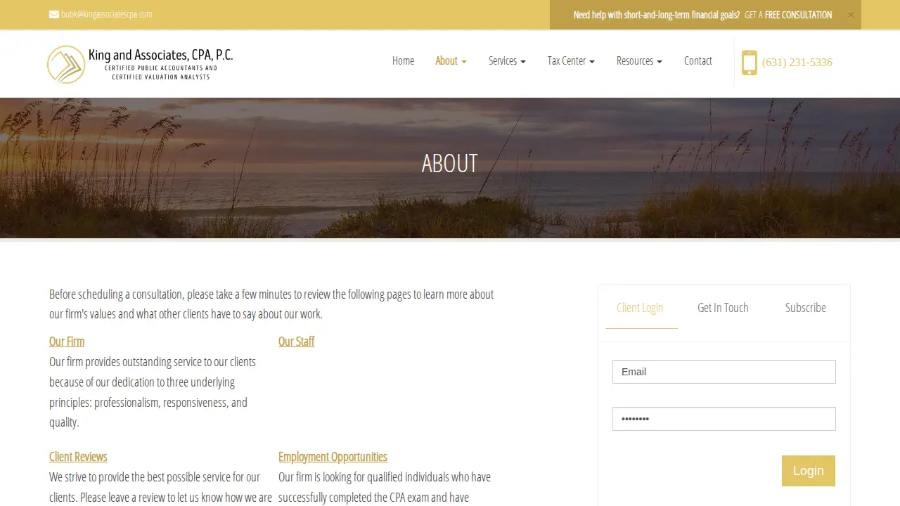 King and Associates, CPA, P.C. page