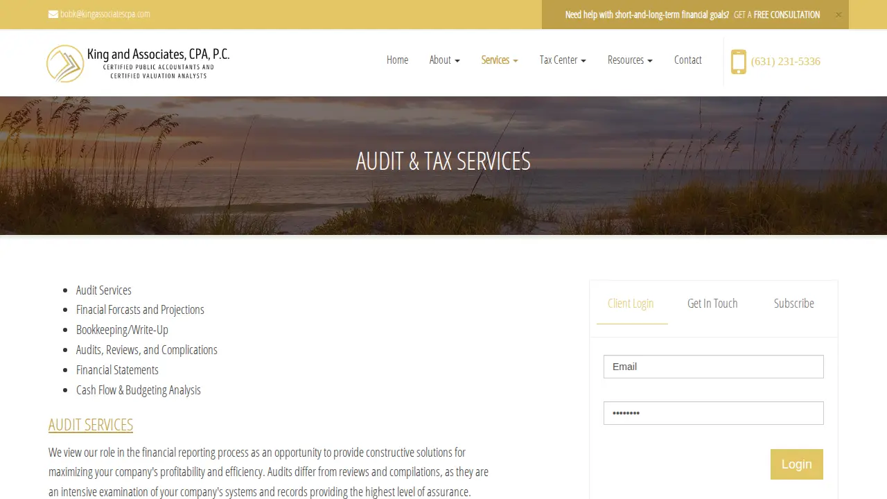 King and Associates, CPA, P.C. page