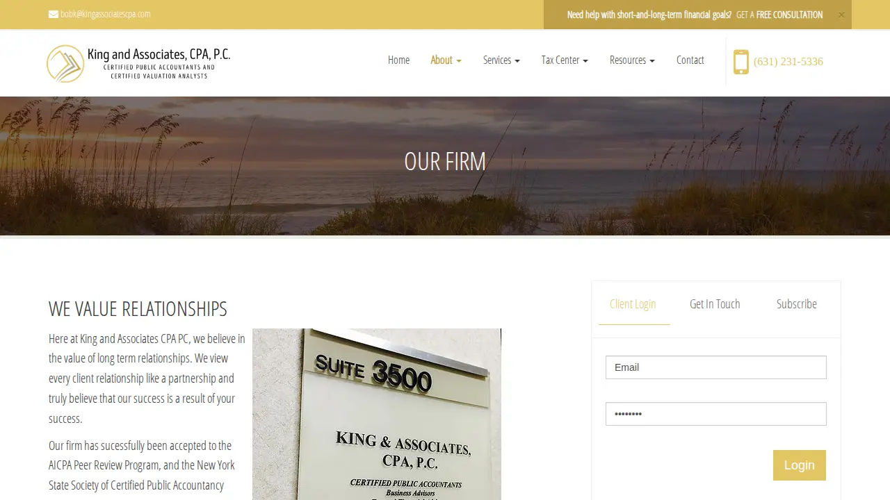 King and Associates, CPA, P.C. page