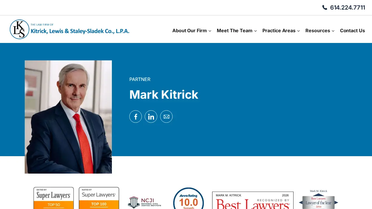 Kitrick, Lewis & Harris Co., L.P.A.: Mark Lewis page
