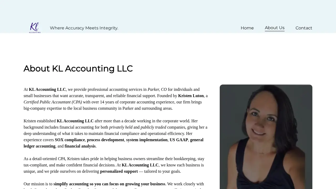 KL Accounting LLC page