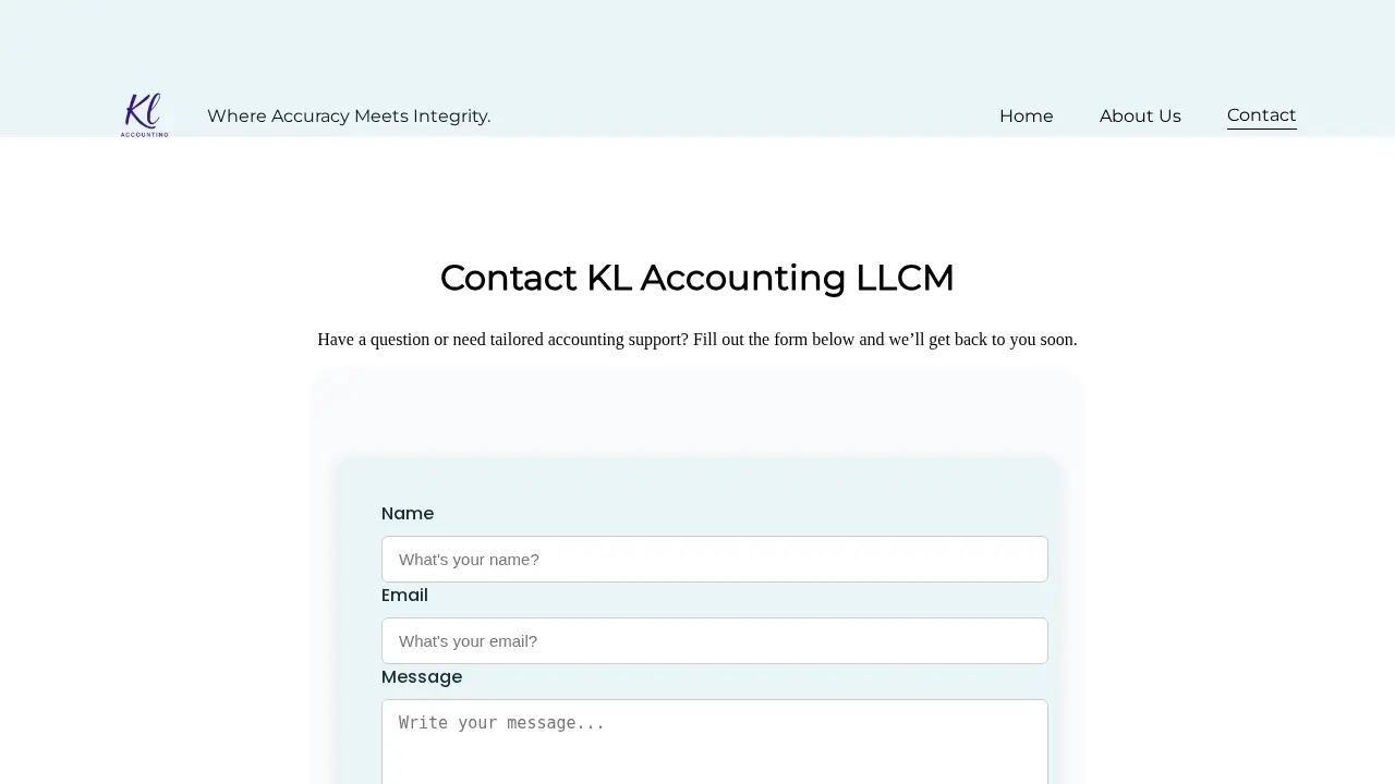 KL Accounting LLC page