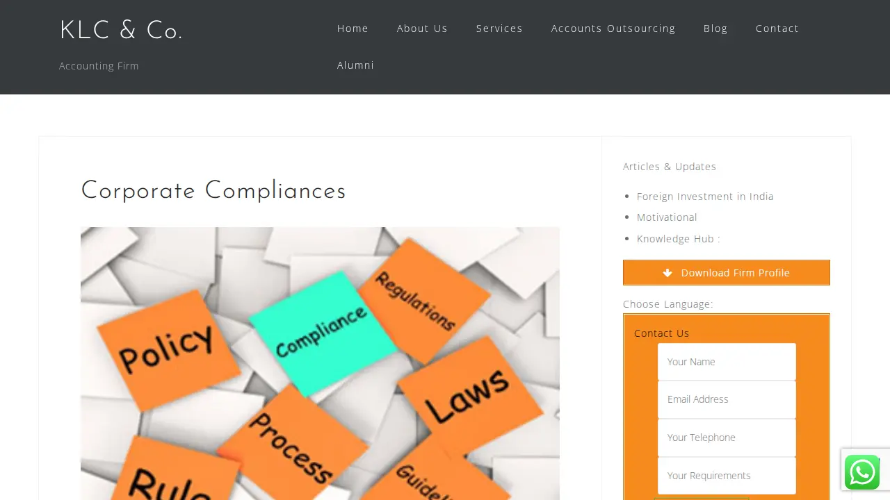Accounting and Bookkeeping Services page