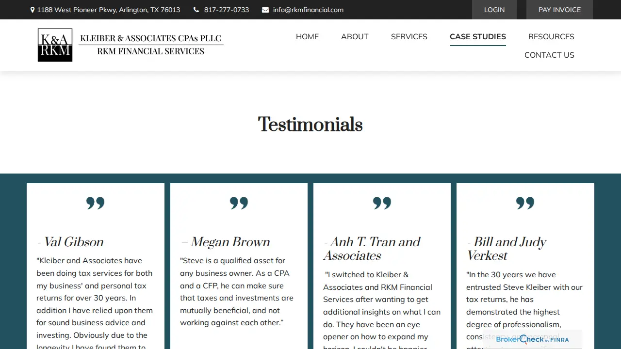 Kleiber & Associates, CPAs page