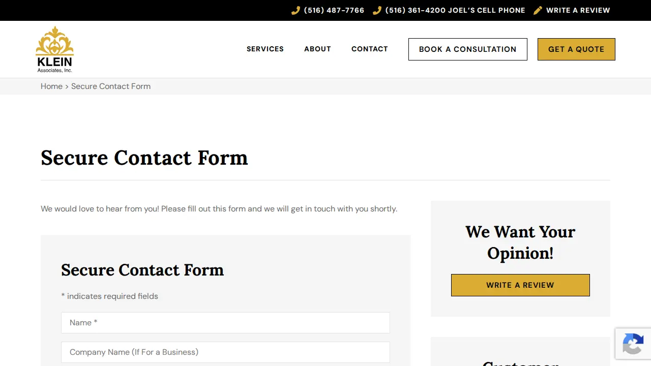 Klein Associates, Inc. page